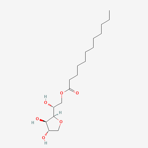 Chemical structure of Sorbitan monolaurate, from PubChem compound 11046239