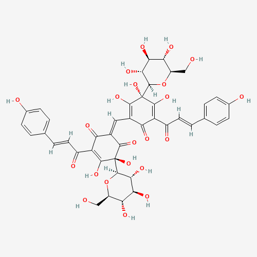 Chemical structure of Carthamus red, from PubChem compound 135565560
