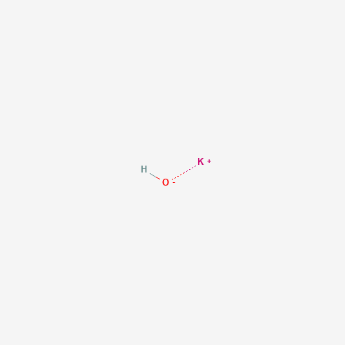 Chemical structure of Potassium hydroxide, from PubChem compound 14797