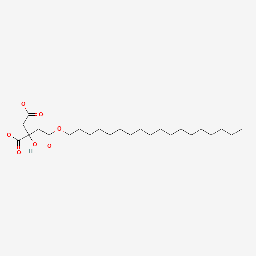 Chemical structure of Stearyl citrate, from PubChem compound 16204528