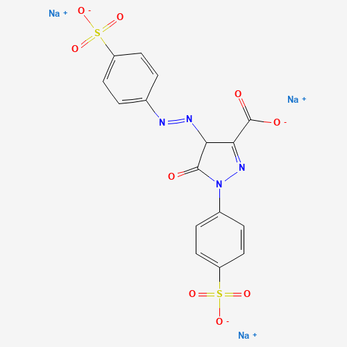 Chemical structure of FD&C Yellow No. 5, from PubChem compound 164825
