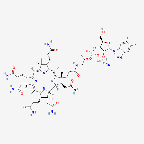 Chemical structure of Vitamin B12, from PubChem compound 165339223