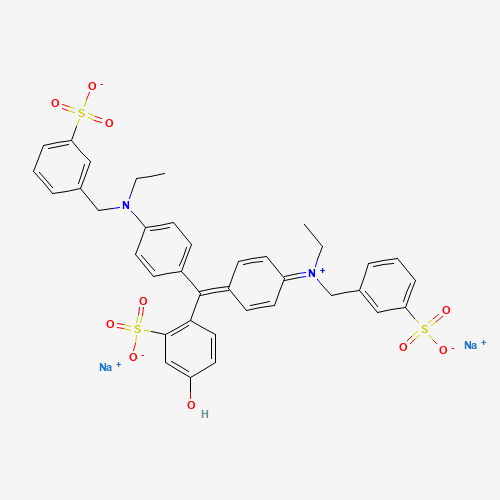 Chemical structure of FD&C Green No. 3, from PubChem compound 16887