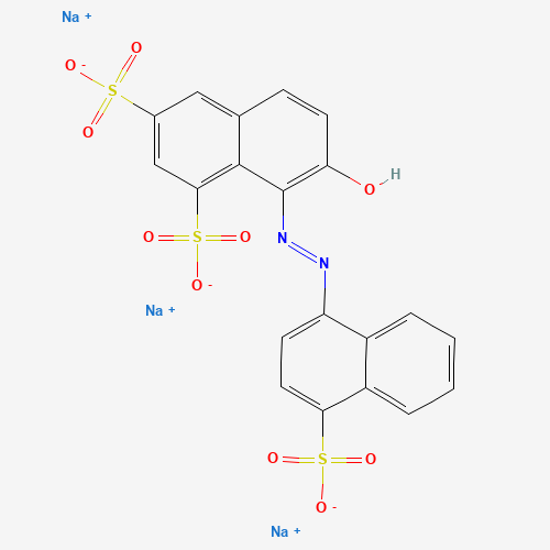 Chemical structure of Ponceau 4R (Cochineal red A), from PubChem compound 17466