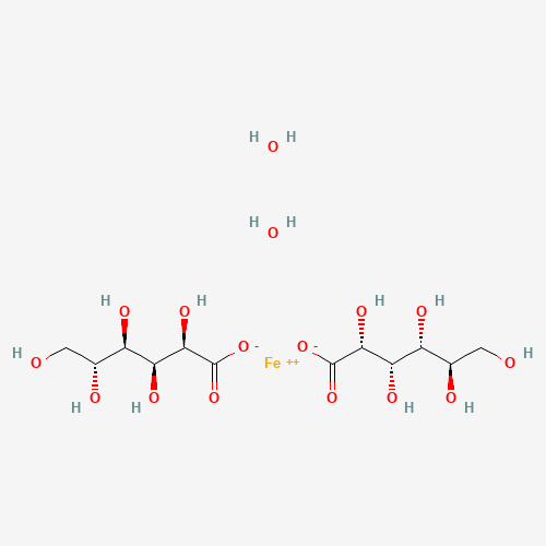 Chemical structure of Ferrous gluconate, from PubChem compound 198008