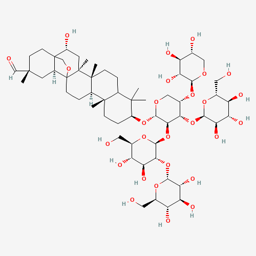Chemical structure of Saponin, from PubChem compound 198016