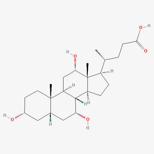 Chemical structure of Cholic acid, from PubChem compound 221493