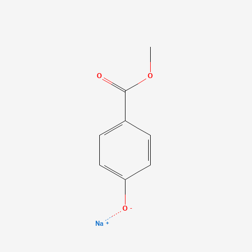 Chemical structure of Sodium methyl p-hydroxybenzoate, from PubChem compound 23663626