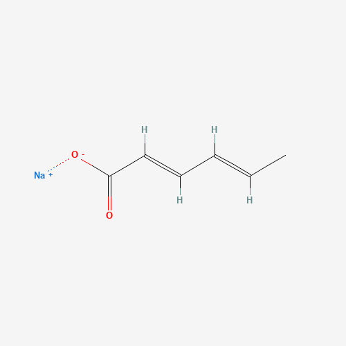 Chemical structure of Sodium sorbate, from PubChem compound 23665582