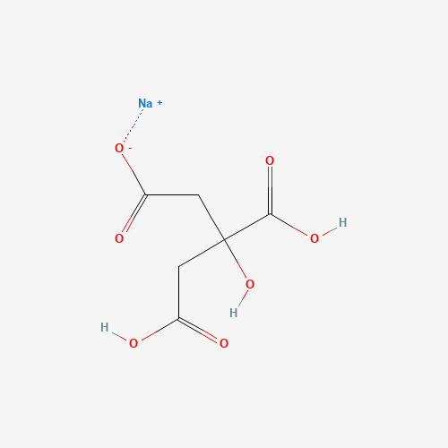 Chemical structure of Sodium dihydrogen citrate, from PubChem compound 23666341