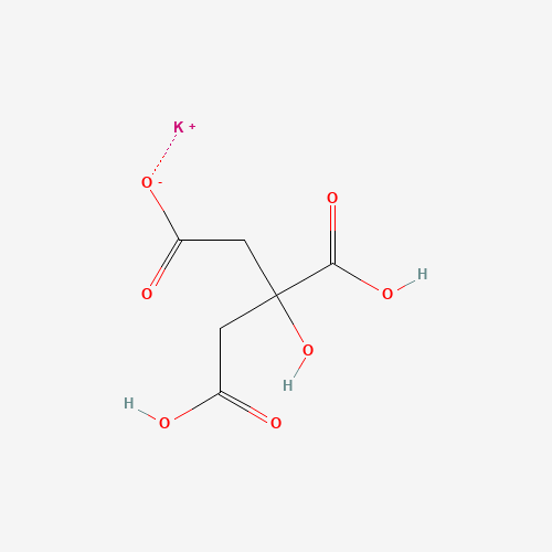 Chemical structure of Potassium dihydrogen citrate, from PubChem compound 23678371