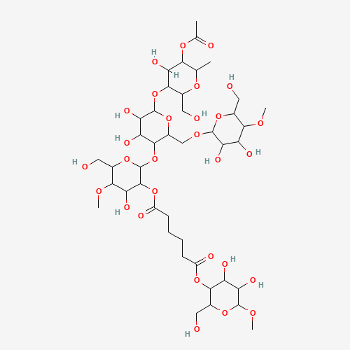 Chemical structure of Acetylated distarch adipate, from PubChem compound 24847850
