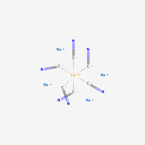 Chemical structure of Yellow prussiate of soda, from PubChem compound 26129