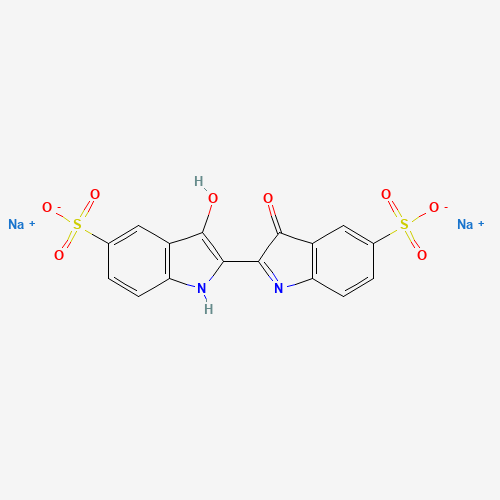 Chemical structure of FD&C Blue No. 2, from PubChem compound 2723854