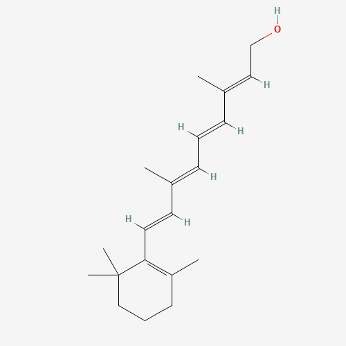 Chemical structure of Vitamin A, from PubChem compound 445354