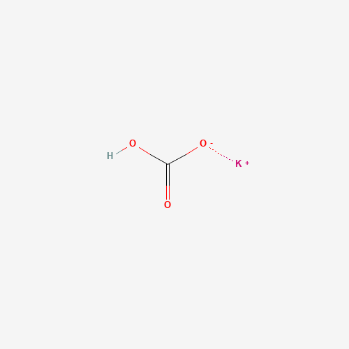 Chemical structure of Potassium bicarbonate, from PubChem compound 516893