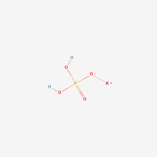 Chemical structure of Potassium dihydrogen phosphate, from PubChem compound 516951