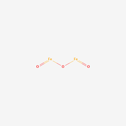 Chemical structure of Iron oxide, red, from PubChem compound 518696