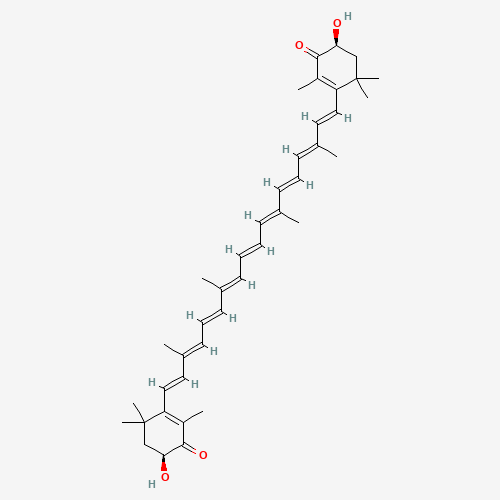 Chemical structure of Astaxanthin, from PubChem compound 5281224
