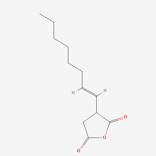 Chemical structure of Octenyl succinic anhydride, from PubChem compound 5362721