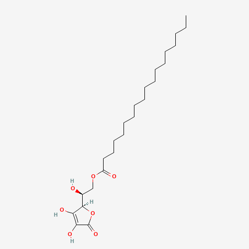 Chemical structure of Ascorbyl stearate, from PubChem compound 54725318