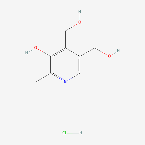 Chemical structure of Pyridoxine hydrochloride, from PubChem compound 6019