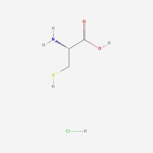 Chemical structure of L-Cysteine monohydrochloride, from PubChem compound 60960