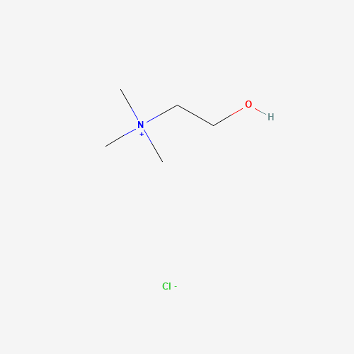 Chemical structure of Choline chloride, from PubChem compound 6209