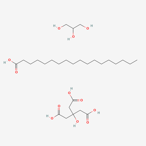 Chemical structure of Stearyl monoglyceridyl citrate, from PubChem compound 62110