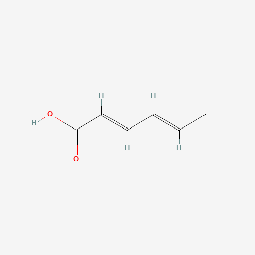Chemical structure of Sorbic acid, from PubChem compound 643460