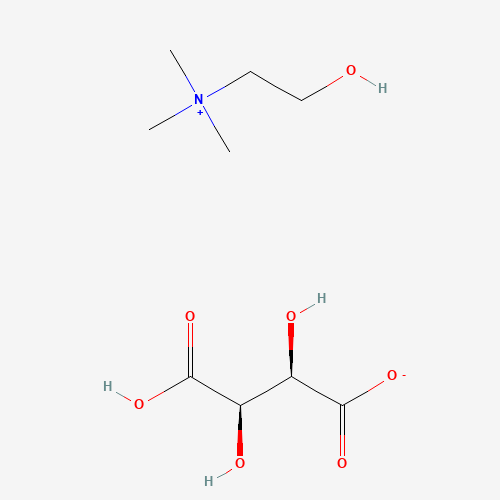 Chemical structure of Choline bitartrate, from PubChem compound 6900