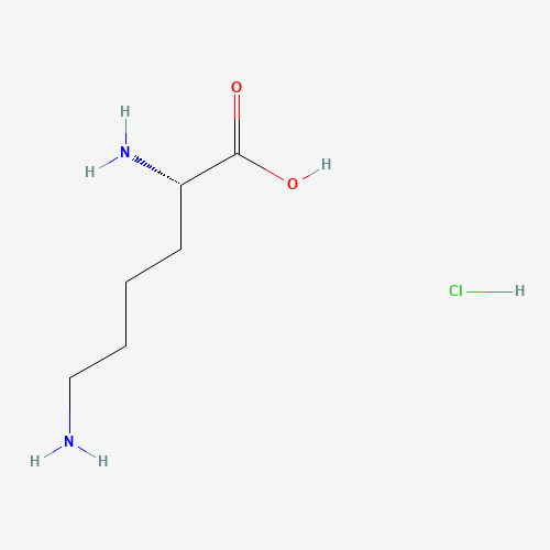 Chemical structure of L-Lysine monohydrochloride, from PubChem compound 69568