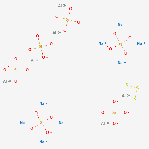 Chemical structure of Ultramarine blue, from PubChem compound 71587188