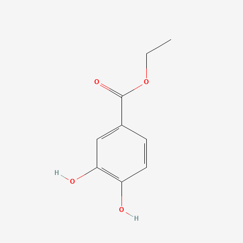 Chemical structure of Ethyl protocatechuate, from PubChem compound 77547