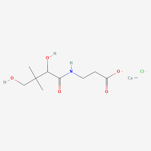 Chemical structure of Calcium pantothenate, calcium chloride double salt, from PubChem compound 78122658