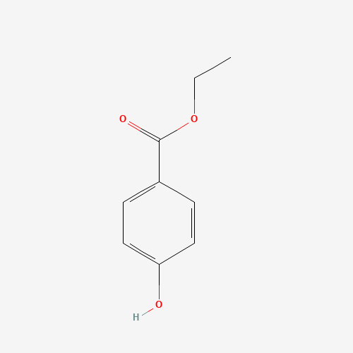 Chemical structure of Ethyl para-hydroxybenzoate, from PubChem compound 8434