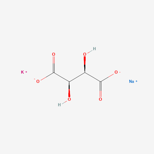Chemical structure of Sodium potassium tartrate, from PubChem compound 9357