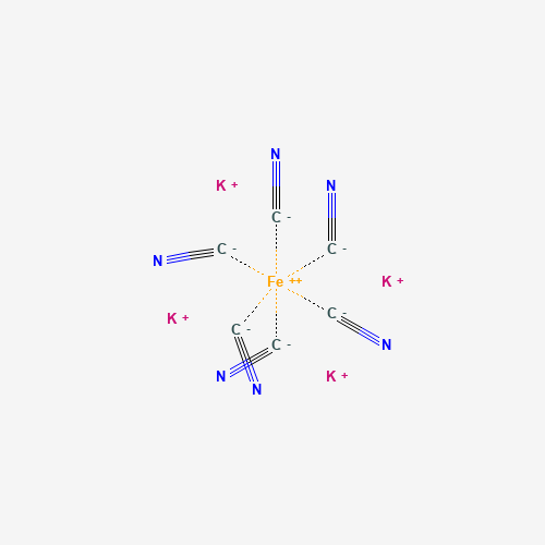 Chemical structure of Potassium ferrocyanide, from PubChem compound 9605257